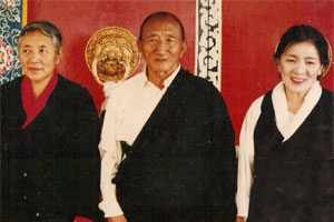 His Eminence's aunt Khandro Tsering Chondron; His Eminence's father Chakdzo Tsewang Paljor; His Eminence's mother Mayumla Pema Tsering Wangmo